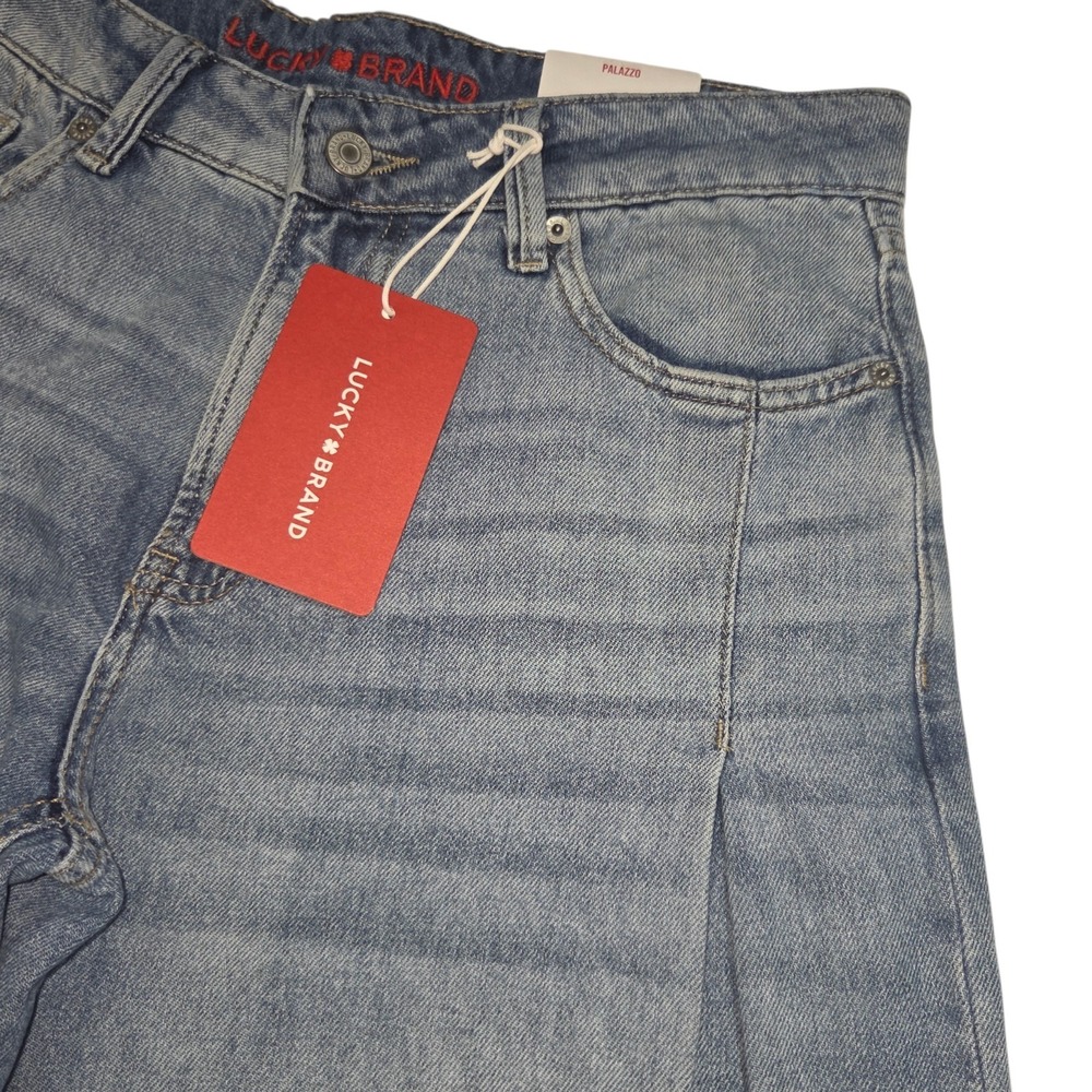 Lucky Brand Women's Jeans 8/29 Denim Palazzo Pleated Wide Leg Rigid High Rise‎ - Picture 13 of 16